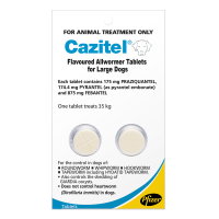 Cazitel Flavoured Allwormer For Large Dogs 35Kg (77 lbs)