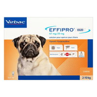 Effipro DUO Spot On For Small Dogs up to 22 lbs (Orange)