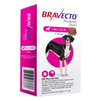 Bravecto for Extra Large Dogs 88-123lbs (Pink)