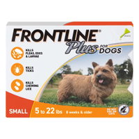 Frontline Plus for Small Dogs up to 22lbs (Orange)