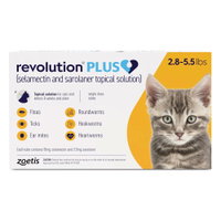 Revolution Plus for Kittens and Small Cats 2.8-5.5lbs (1.25-2.5Kg) Yellow