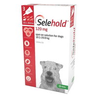Selehold (Selamectin) For Medium Dogs 22-44lbs (Red) 120mg/1.0ml