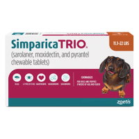 Simparica TRIO for Dogs 11.1-22 lbs (Caramel)
